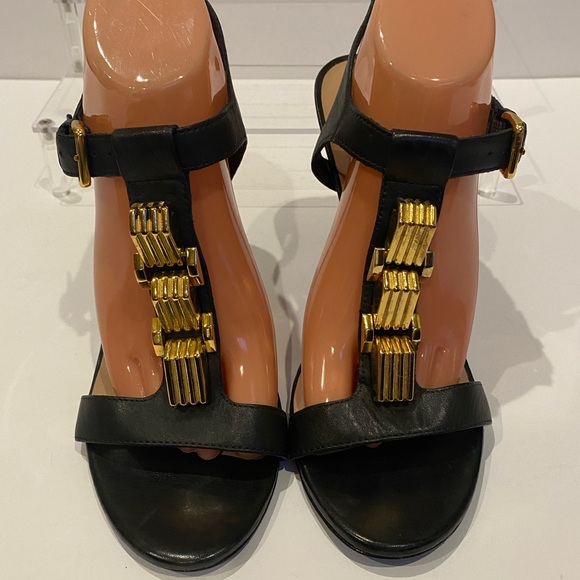 Trina Turk Loyola Slingback Dress Sandals Ultra High Heel Size 9 M Black EUC - Picture 8 of 13